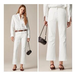 NEW J. Crew Women's White Petite Mid Rise Kickout In 2003 Super Stretch Sz 27P